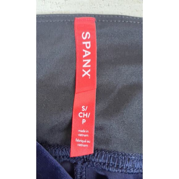 NWT Spanx Velvet Leggings Navy Blue Small High Waist Stretchy Women's - Picture 6 of 11